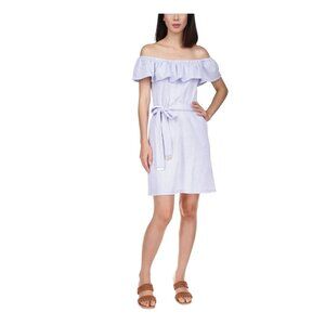 NWT Michael Kors Light Blue Off-Shoulder Mini Dress
